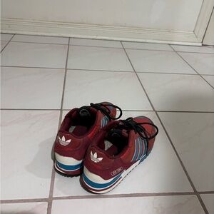 Adidas Red and Blue Athletic Shoes